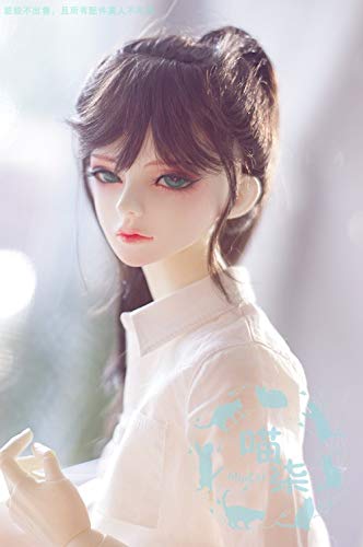 Amazon.co.jp: 1/3 ドール用ウィッグ ストレート ポニーテール ロング